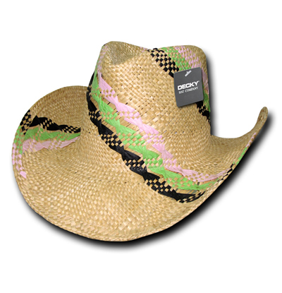 521 Hillary Yellow Straw Cowboy Hat